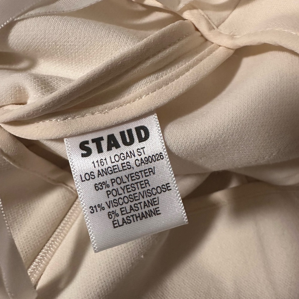 Staud - Caleb high-rise wide-leg pants ivory size 6 STAUD31812 - Picture 4 of 11